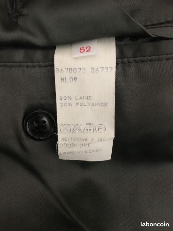 Manteau Droit Yves Saint-Laurent H taille 52 (image 7)
