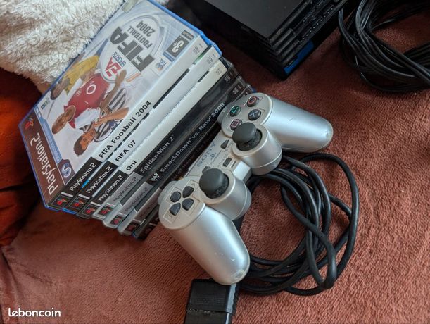 Lot PlayStation 2 FAT Console + 15 Jeux – Bon état – Retro Gaming