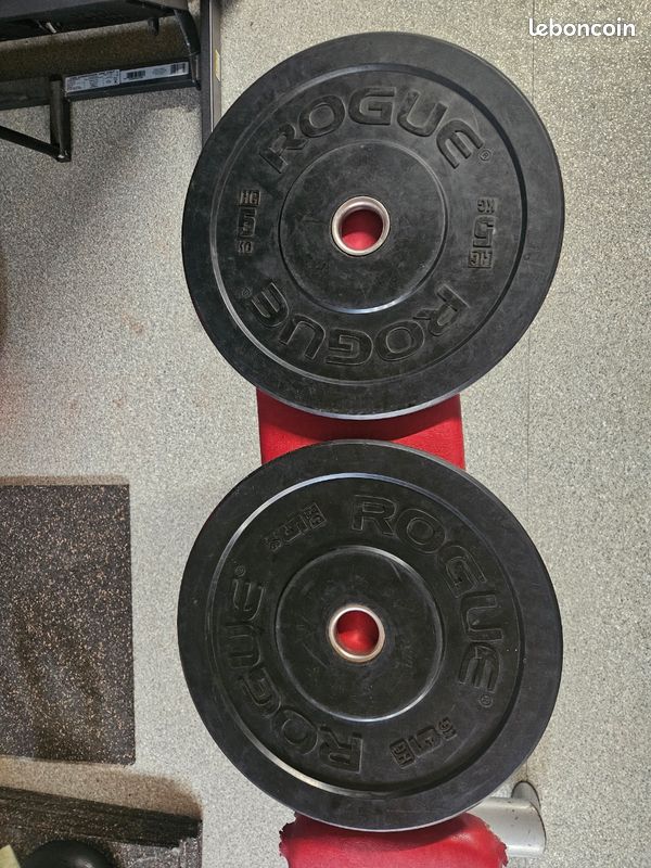 Barre olympique + poids (image 1)