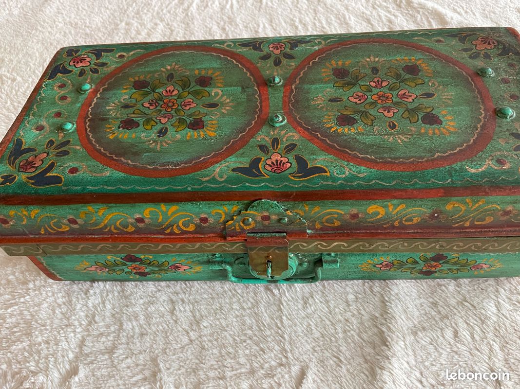 ANCIENNE VALISE, MALLETTE De Peintre En Bois, Malle, Boîte, Coffret