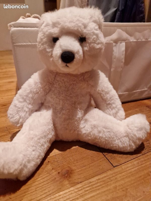 Peluche ours blanc (image 1)