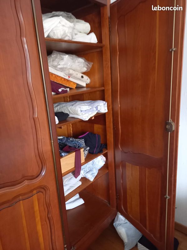 Armoire chambre vintage merisier (image 6)