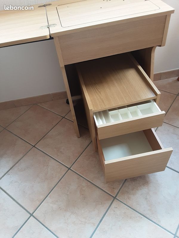 Meuble pour machine à coudre TBE bois clair (image 4)