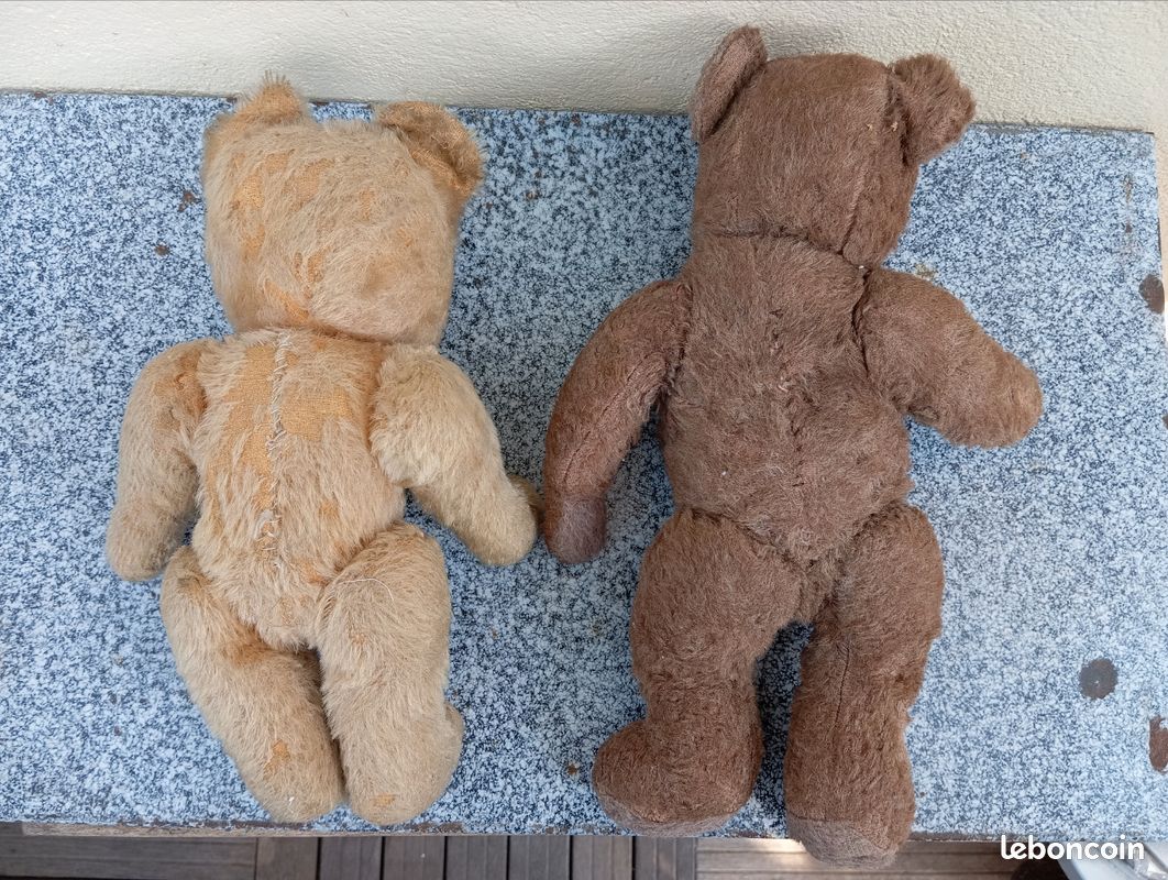 Lot De 4 Peluches Ours Anciennes, Aspect Rétro, Collection Ou Décoration