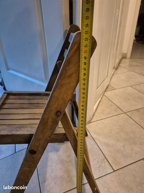 Chaise, sellette bois vintage (image 5)