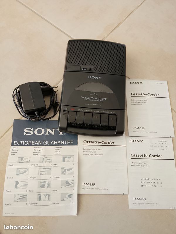 MAGNETOPHONE A CASSETTE SONY TC 90 vendu en l'état / manque bouton facade | eBay