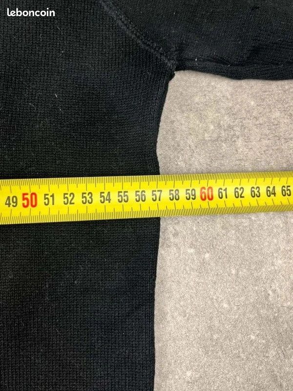 Pull À Col V Lacoste Taille (5) L Homme Noir Logo Brodé #LA504 (image 9)