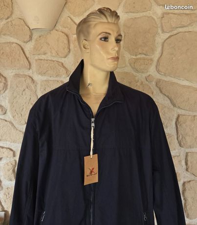 Veste Bleu Marine Maxfort - Taille 3XL (Étiquetée 2XL) - Coton - Neuf Avec Étiquette (119€)