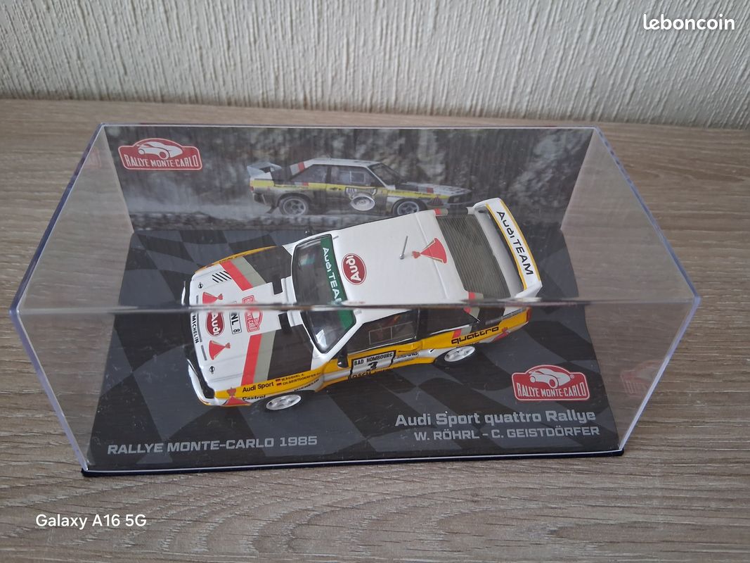 Modèle Réduit Audi Quattro Sport Rallye Monte-Carlo 1985 - Échelle 1/43 - Marque IXO By ALTAYA - Zamac - Neuf