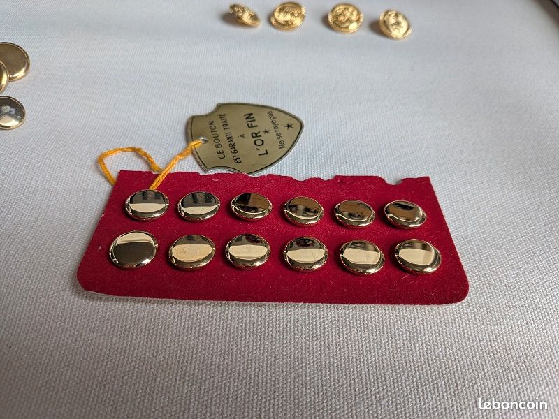 Lot De 12 Gros Boutons Acrylique Doré à Pied Buche – Vintage Années 90, Parfait Pour Customisation