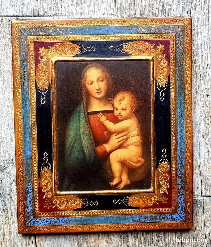 2 TABLEAUX ou CADRES VIERGE et ENFANT (image 2)