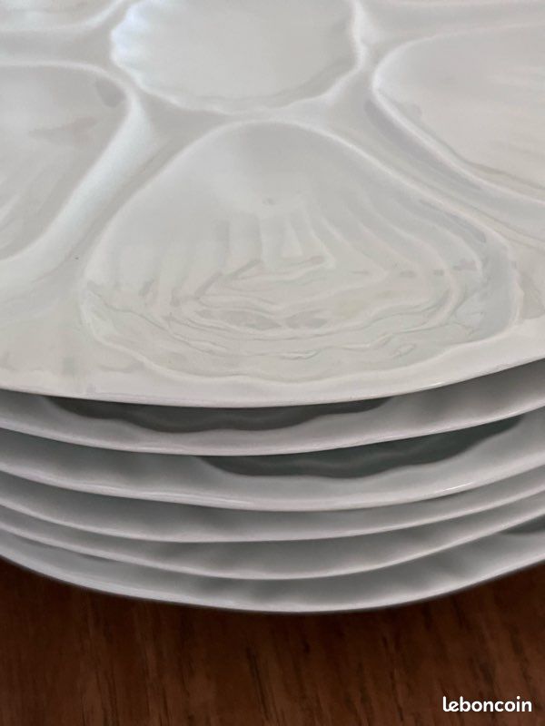 Assiettes à huître porcelaine de Limoges neuves (image 6)