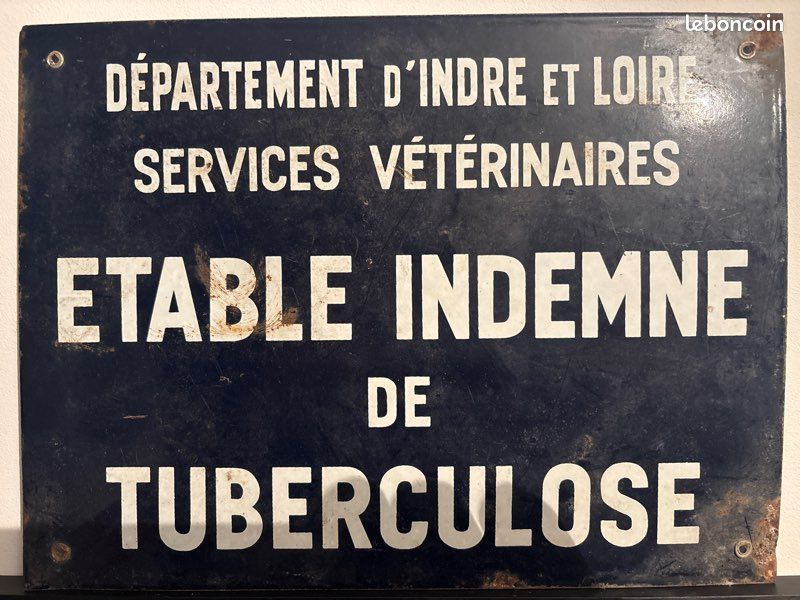 ANCIENNE PLAQUE ÉMAILLÉE Bombée Utilité Usine Deco Indus Rue LECOURBE