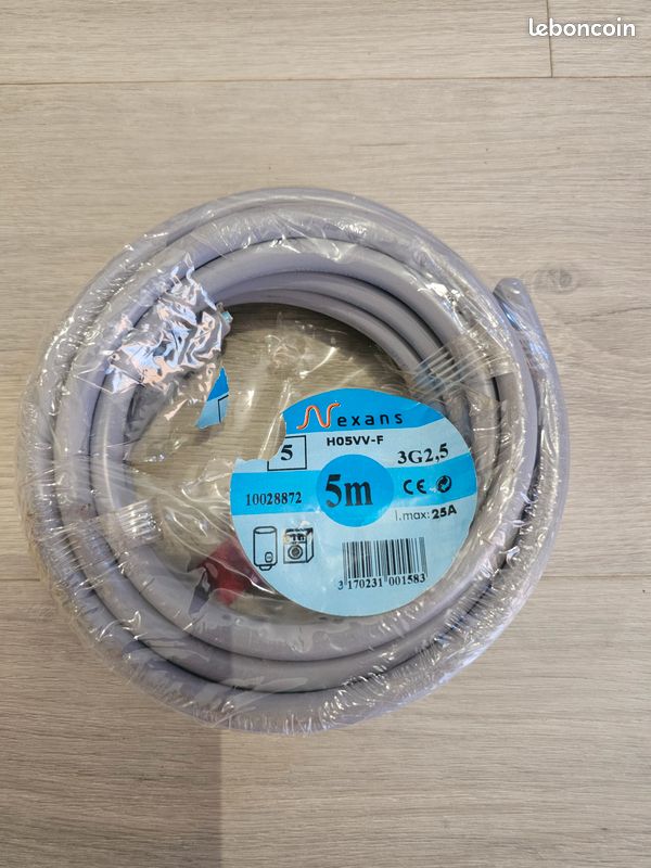 🔥 Câble électrique souple Nexans 3G 2,5 - 5m Neuf sous emballage (image 1)