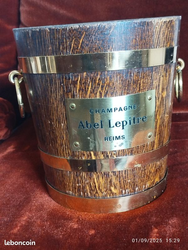 Ancien Seau à Champagne / Glaçons Abel Lepitre – Étain – Années 1920-1949