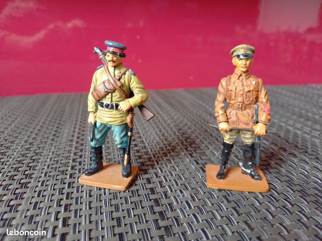 5 Soldats De Plomb Del Prado - Échelle 1:32 (60mm) - Deux Guerres Mondiales - Lot 2 - Occasion Bon état