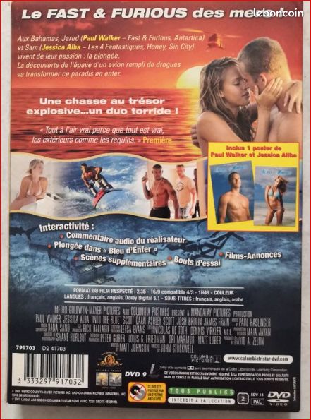 BLEU D ENFER avec PAUL WALKER et JESSICA ALBA - DVD (image 2)