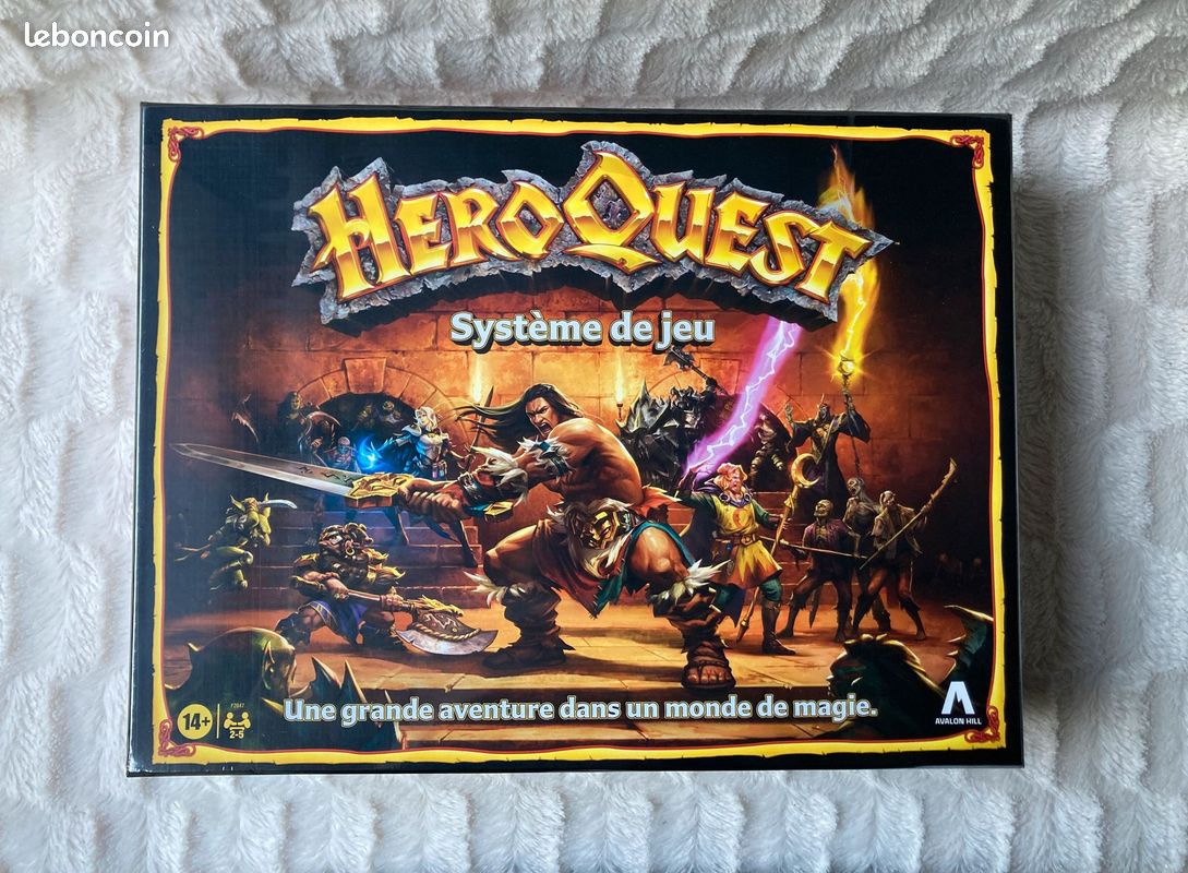 Jeu De Société HeroQuest - Aventure Fantasy - Coopératif 2-5 Joueurs - Avec Figurines Et Donjons