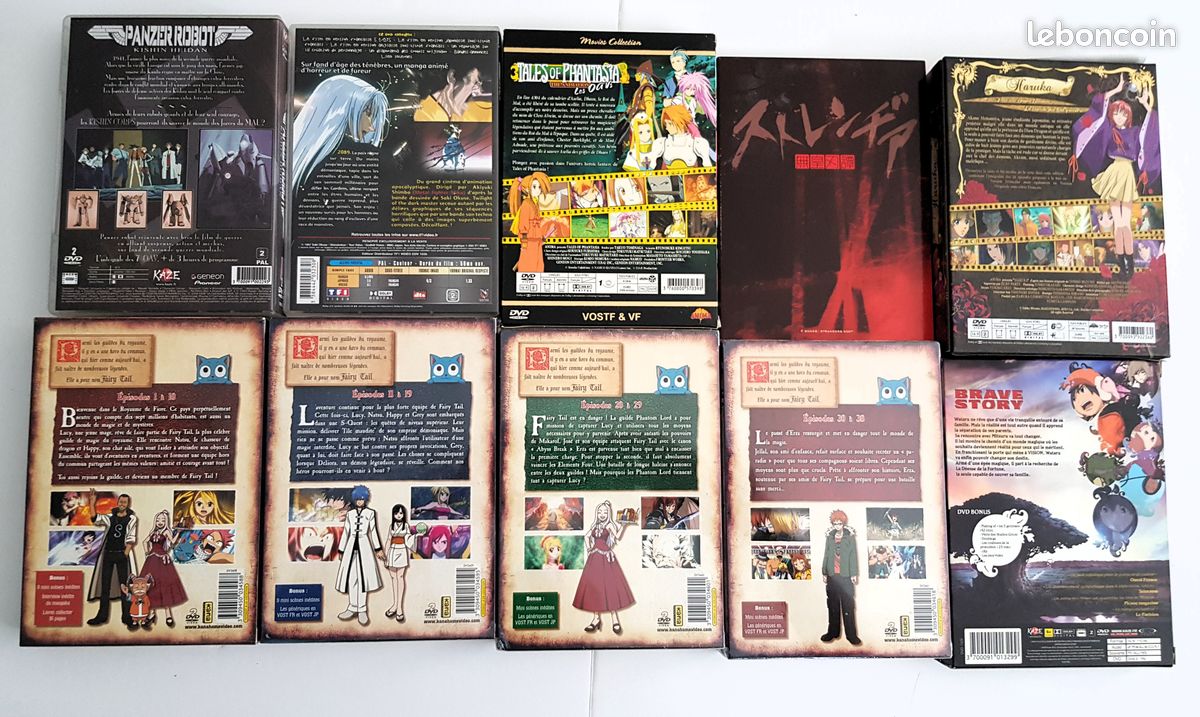 Lot de 10 coffret ou DVD Anime (image 2)