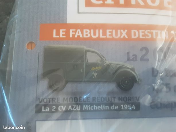Modèle Réduit 2CV AZU Michelin 1954 Norev Hachette - Échelle 1/43, Occasion
