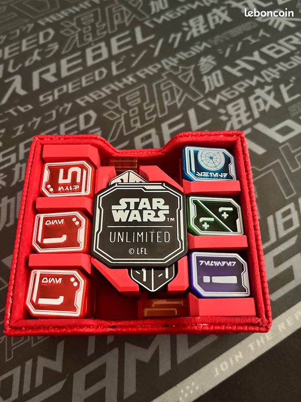 Gamegenic Jetons Acryliques Star Wars Unlimited - Lot De 55 Marqueurs Premium Pour Jeu De Cartes