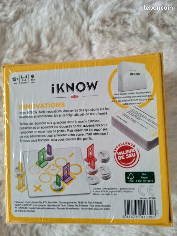 Tactic IKNOW Mini Innovations – Gioco Da Tavolo Di Domande E Scommesse, 200 Domande, 15+ Anni