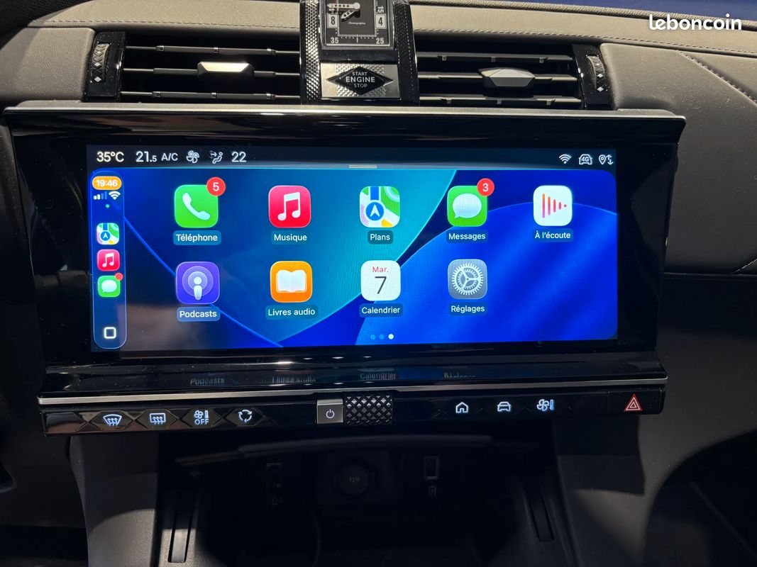DS DS 7 E-TENSE 225ch Bastille - Origine France / CarPlay / Suivi complet / Caméra 360° / Hayon électrique et main libre / Keyless Go / Gris Laqué / Pack Drive Assist (image 17)