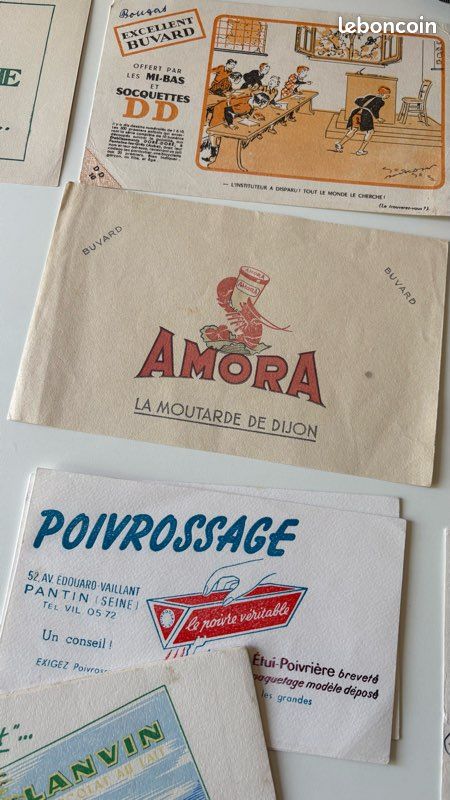 Lot 47 buvards publicitaires anciens années 1940-1960 – 29 modèles différents (image 8)