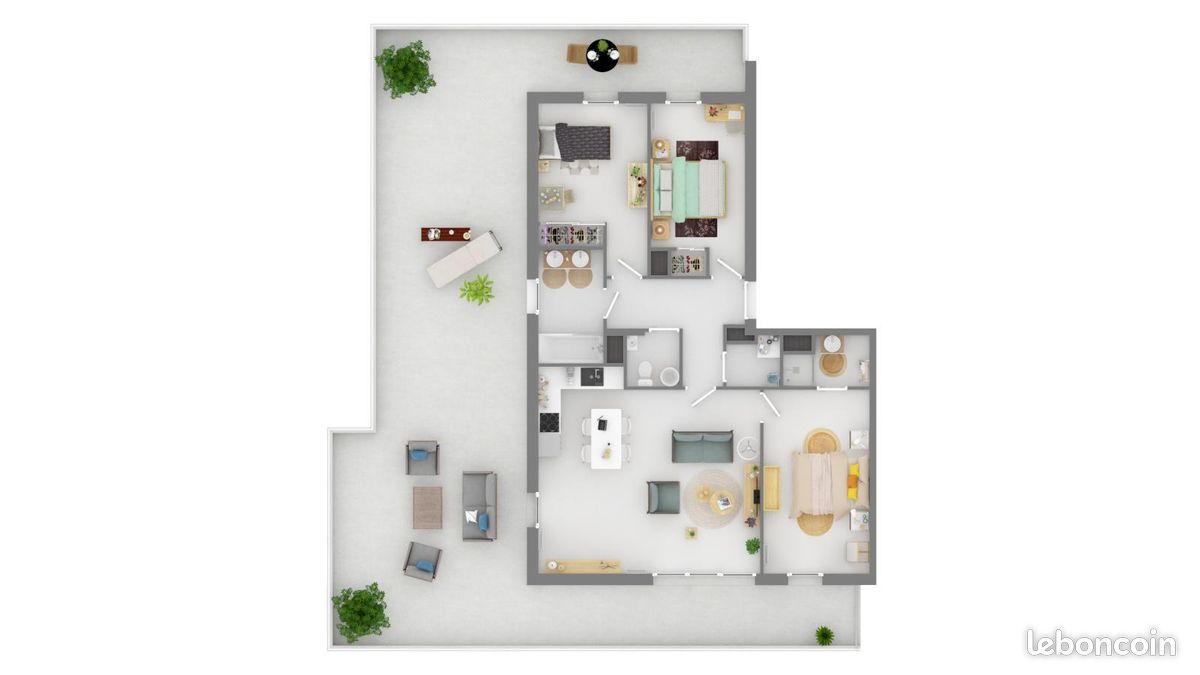 Appartement 3 pièces 64 m² · à Marseille · 64 m² · 1 224 €/mois
