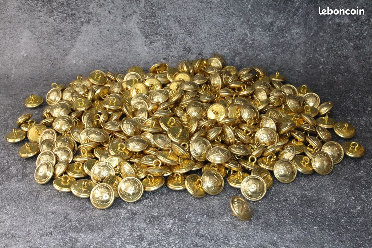 B0 011 – Lot de 12 Anciens Boutons l’Ancre d’Or de la Marine Nationale fabriquer par la Maison COINDEROUX 1904 - 1940 (image 3)