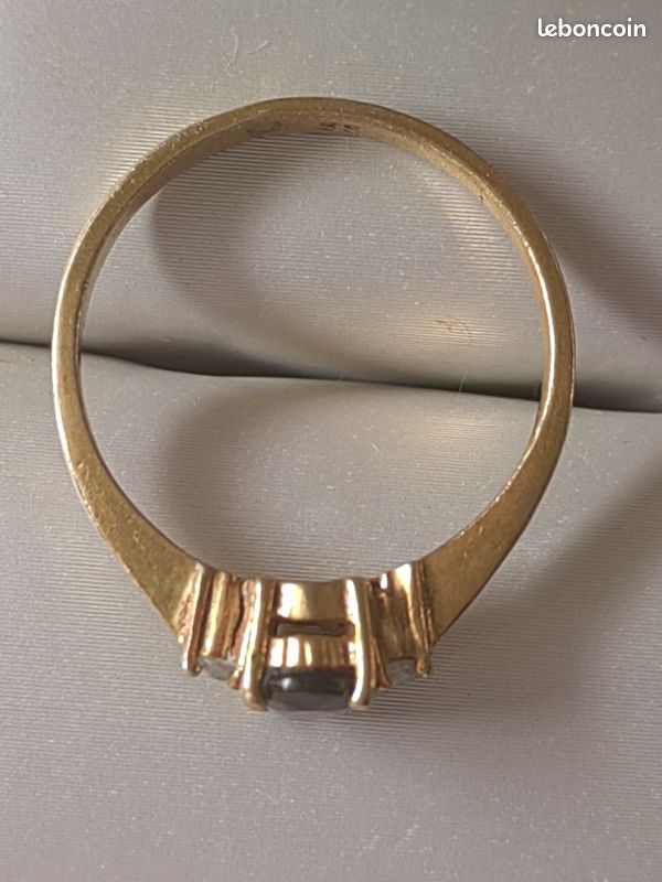 Bague Vintage Plaquée Or - Motif Vague - Taille 58 - Occasion En Bon état