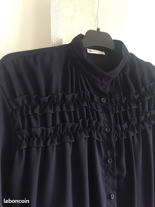 Blouse bleu marine Gérard Pasquier (image 2)
