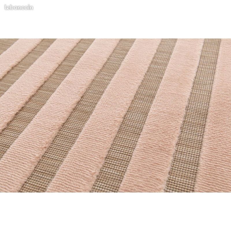Tapis géométrique intérieur et extérieur design Foula Rose 120x170 (image 6)