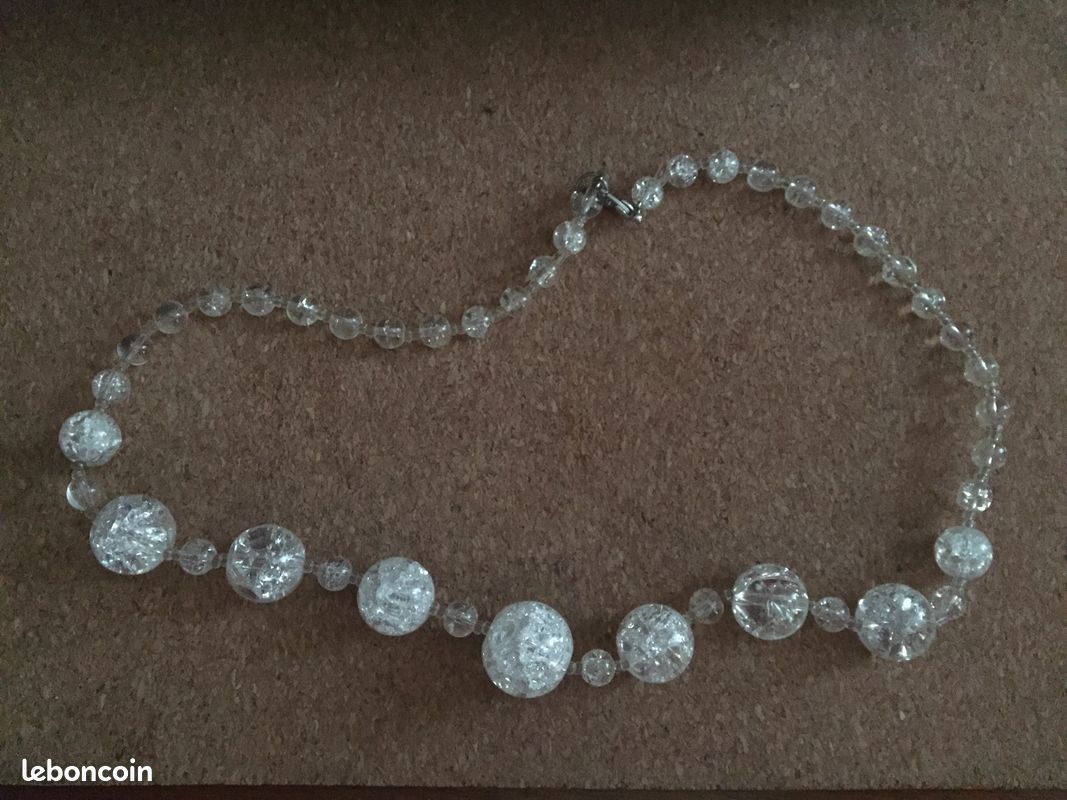 Collier ancien. Quartz blanc. Vintage (image 1)