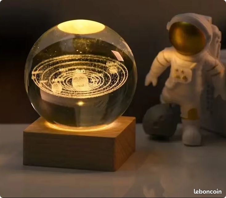 3D Astronomie Boule De Cristal Système Solaire Globe Planète Modèle Sphère Décoration De La