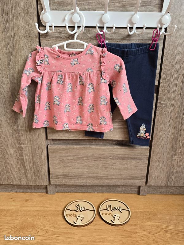 Vêtement Bébé Fille Ensemble Panpan Disney CA 6/9 mois 74 cm
