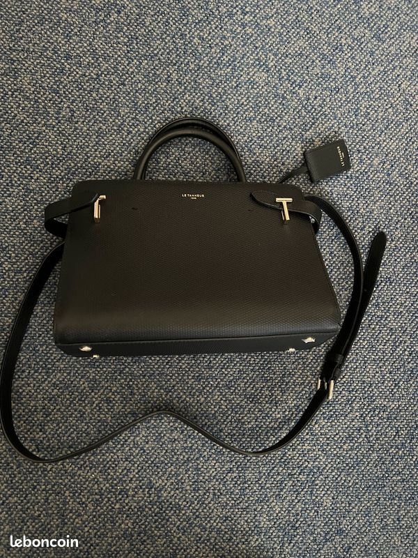 Sac à main moyen modèle Emilie en cuir monogramme (image 1)