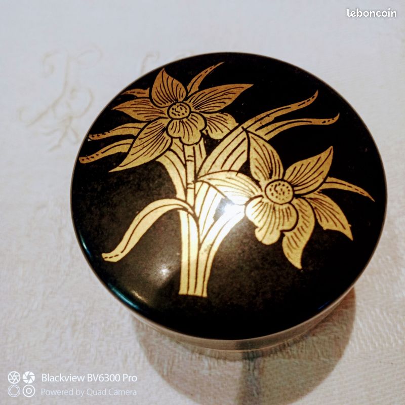 Petite Boîte Ronde En Onyx – Déco Vintage Et élégante
