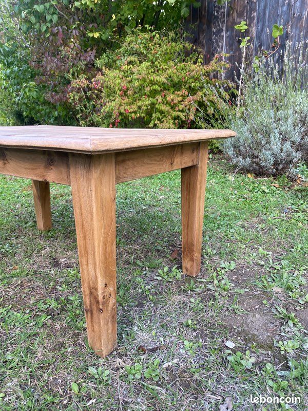 Table basse en orme massif rénovée (image 9)