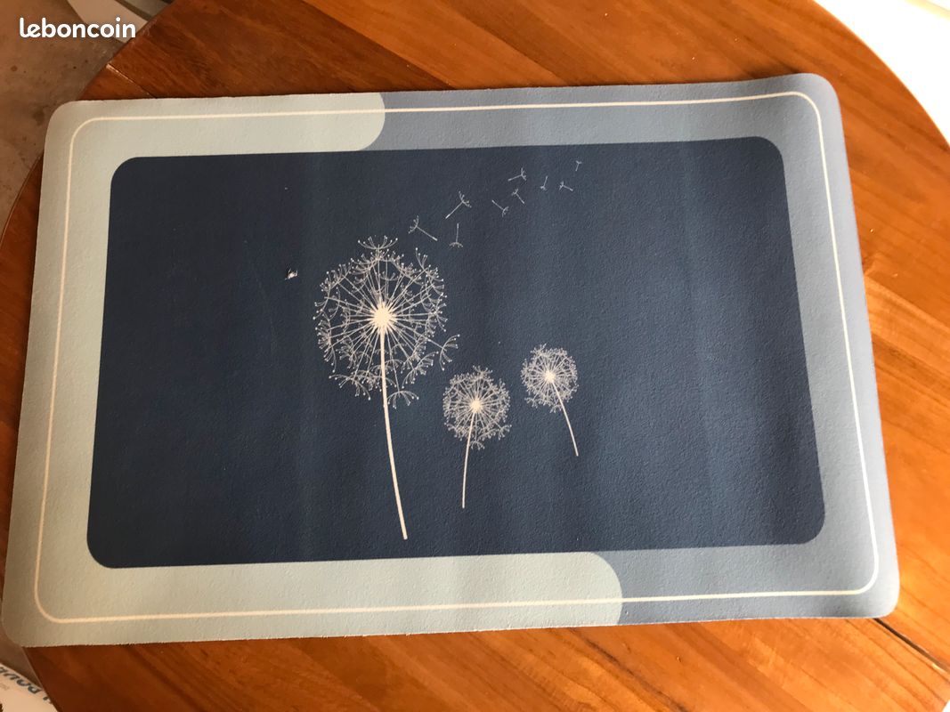 Tapis absorbant à séchage rapide en terre de diatomée (motif pissenlit) (image 1)