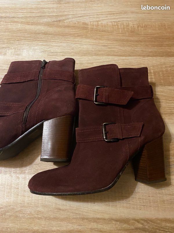 Bottines cuir et daim (image 1)