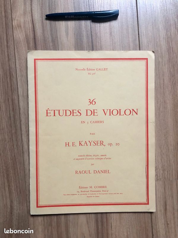 Partition 36 Etudes de violon - H.E Kayser op. 20 par Raoul Daniel (image 1)