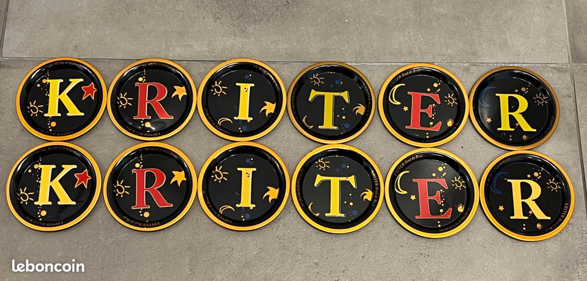 Lot de 12 sous verres noir & doré / coupelles - Kriter (image 1)