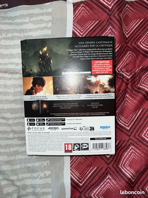 Coffret A Plague Tale 1 et 2 PS5 quasi neuf (image 3)