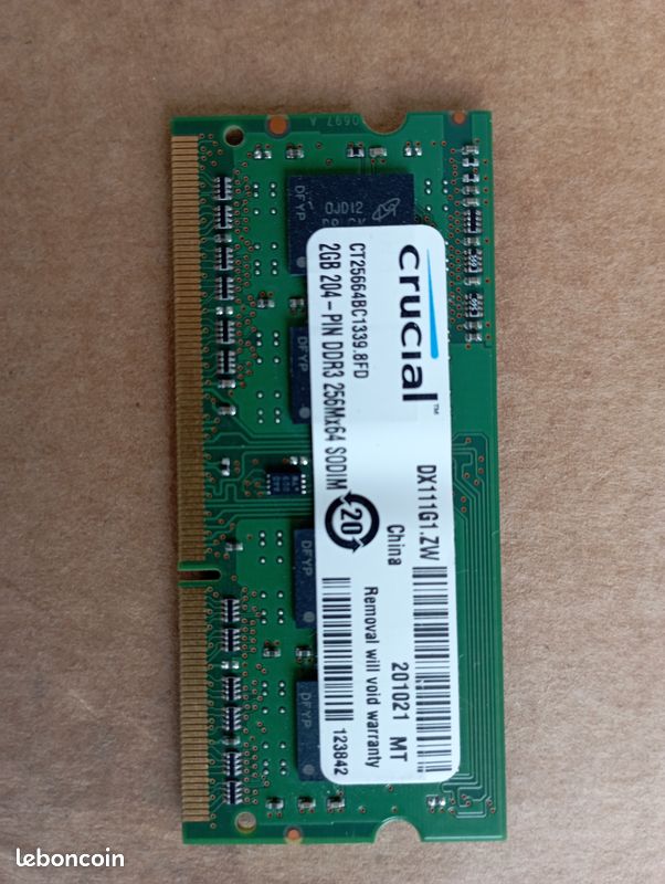 Barrette mémoire PC Portable (image 5)