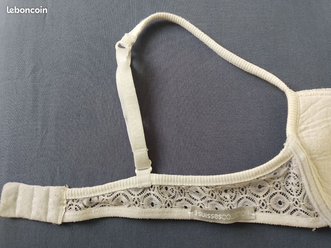 Soutien-gorge corbeille dentelle blanc 85B (image 3)