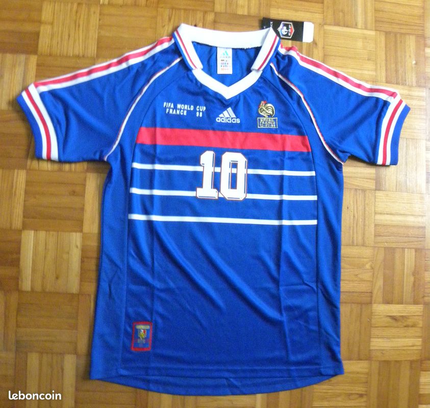 Maillot France 98 Coupe Du Monde - Rare - Taille XL - Blanc - Très Bon état