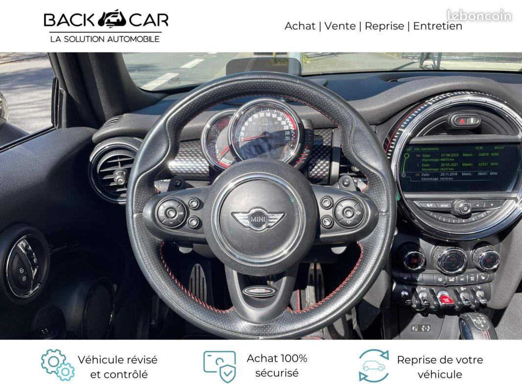 Mini F57 Cabriolet 231 ch John Cooper Works PRO BVA6 - 2P / LIGNE JCW AFFICHAGE TETE HAUTE SIEGES... (image 8)