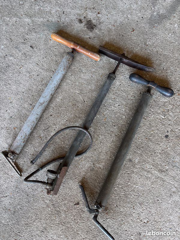 ANCIENNE POMPE GRAISSE huile algi 2 embouts EUR 44,90 - FR