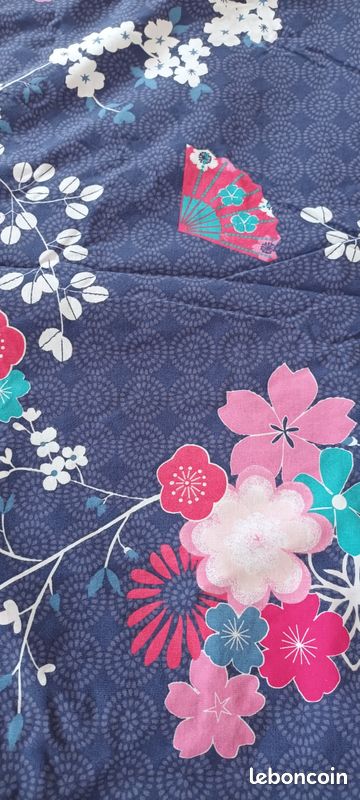 Parure lit 1 personne réversible, housse couette 140x200, drap housse 90x190 et taie oreiller 63x63 (image 3)